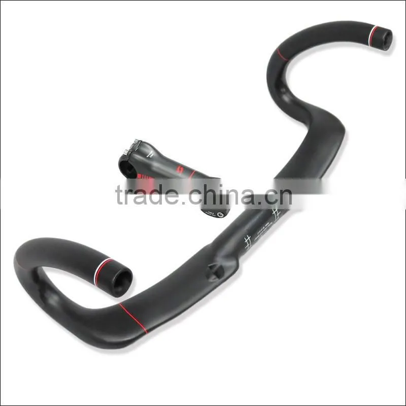 2016 xinshun mountain bikes carbon handlebar mtb road bike accessories bicycle parts grips with stem BH2120