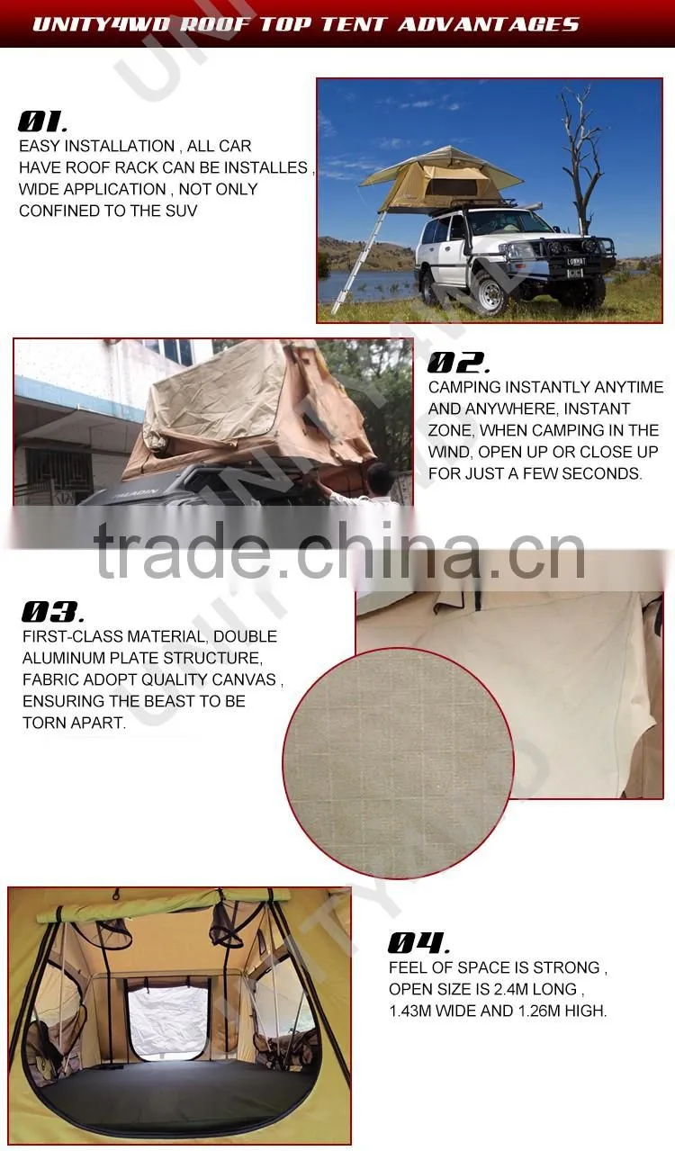 car auto parts china factory 4x4 roof top tent /4wd car tent /4X4 tent for jimny accessories