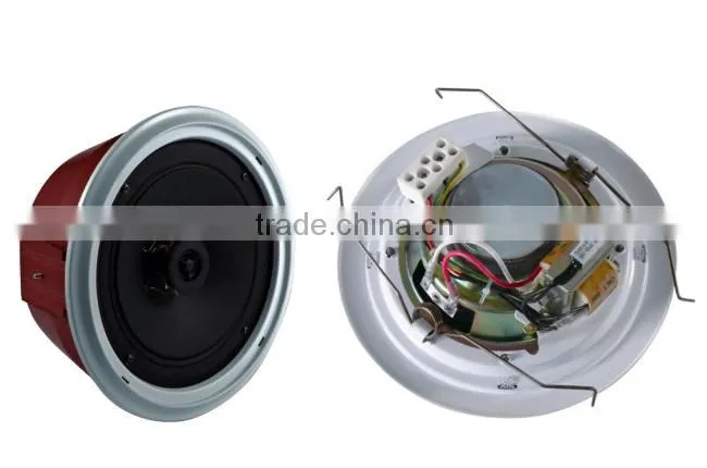 EN54-24 pa system indoor fireproof metal speaker in ceiling type