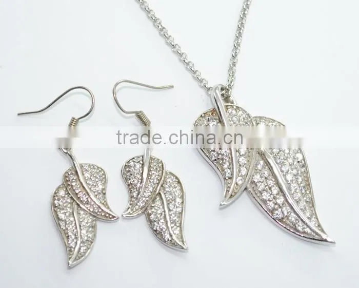 Zircon Jewelry Set&Zircon Silver Necklace/Earring Set Made With Gemstone Jewelry Elements