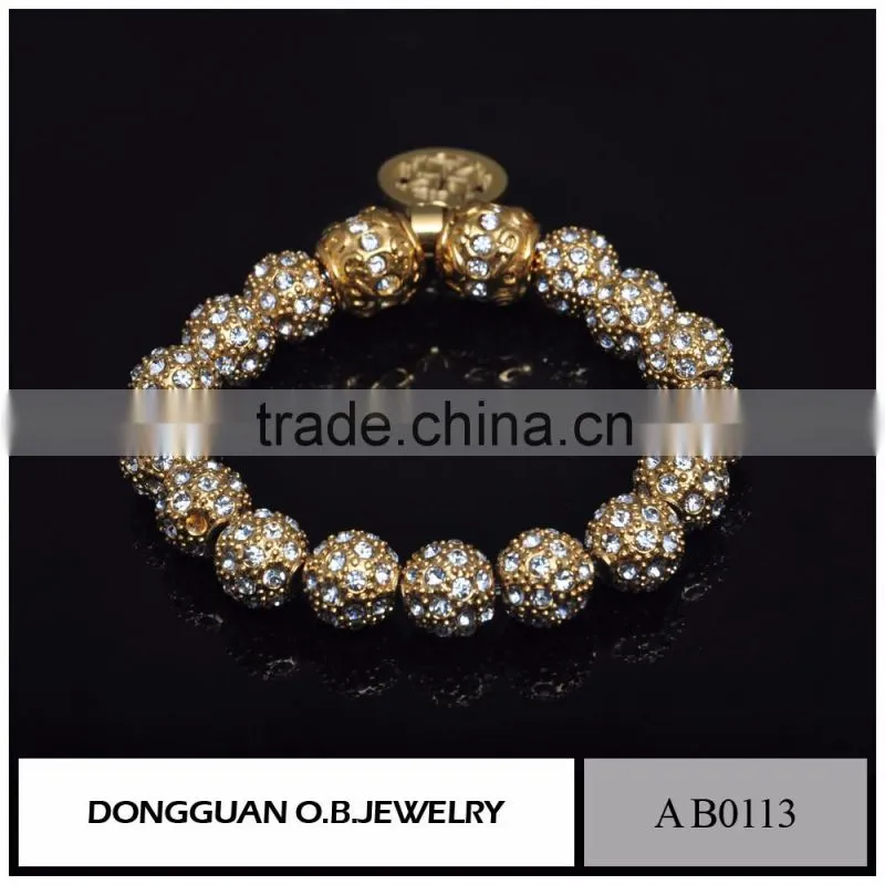 Wholesale High Quality Fashion Bead Bracelet /Custom DIY Bracelet With Crystals