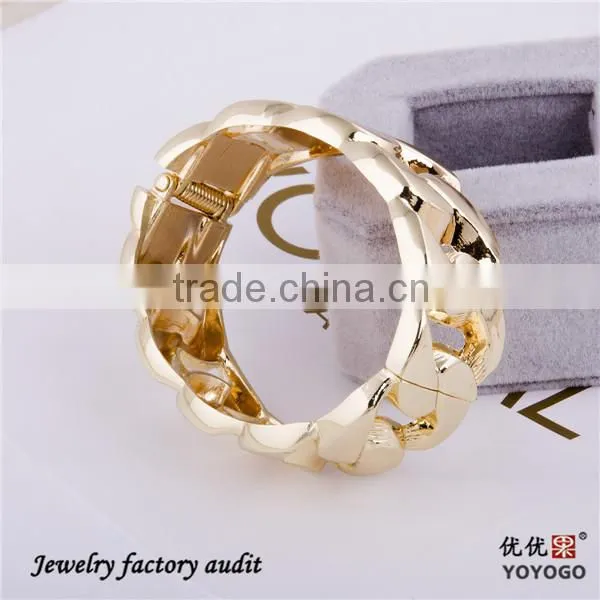 Simple Design Lady's Alloy Hinge Bangles