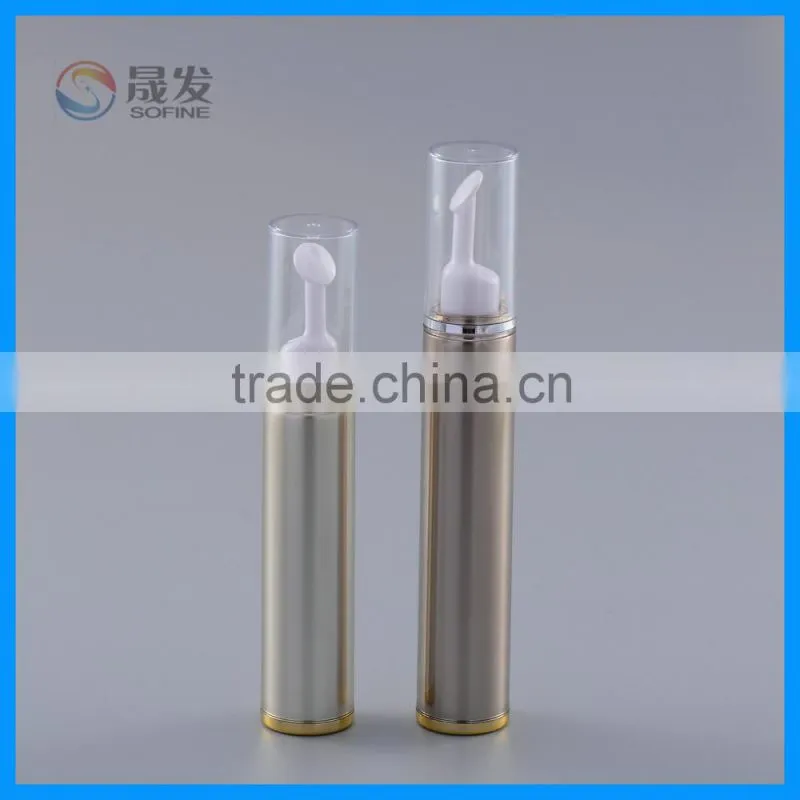 Plastic eye cream bottle with pump