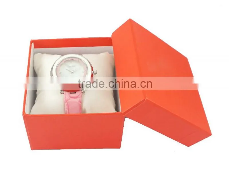 Hot selling small red watch box for promotional gift watch oem order received custom logo