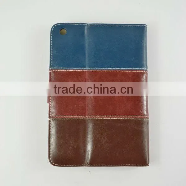 Mix color Leather Stand Case for ipad mini