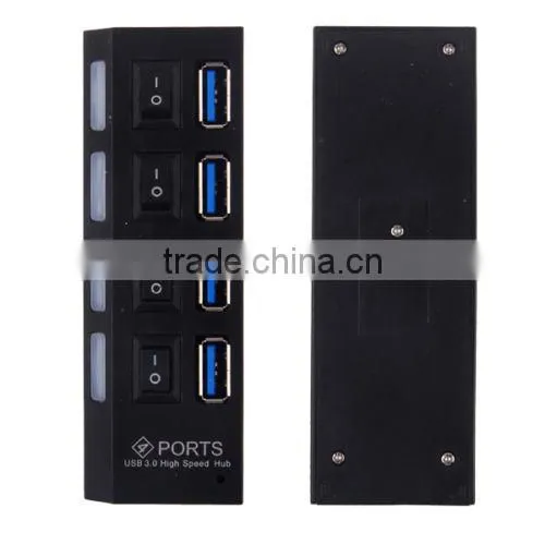 High speed USB3.0 HUB 4Ports 5Gbps Splitter Power Adapter
