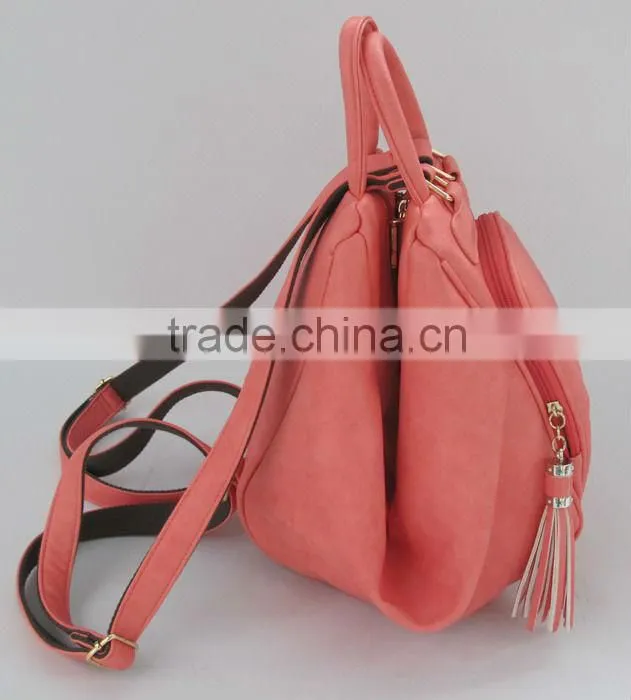 2013 folding leather bag backpack for girls fashion ladies backpack