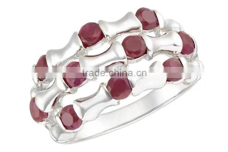 Celtic sterling ring knot ruby ring