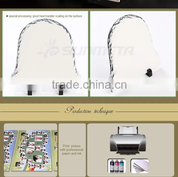 High Quality Photo Frame Sublimation Slate Photo Stone Photo Rock