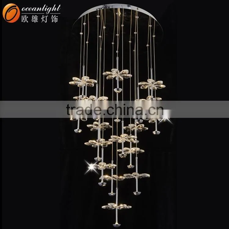 Modern Crystal Flower Light Crystal Chandelier Hanging Pendant Light Modern Chandelier OM66130-4+8+4