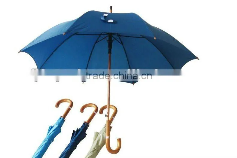23"X8KX14MM wood rain/sun check umbrella