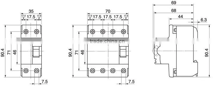 BDL17 with 10010KA rccb residual current circuit breaker