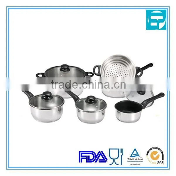10pcs stainless steel saucepans sets