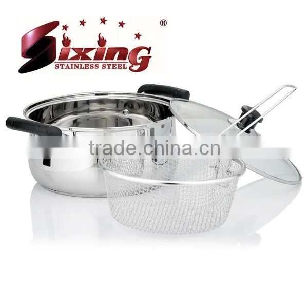 3Pcs Stainless Steel Pasta Pot With Strainer