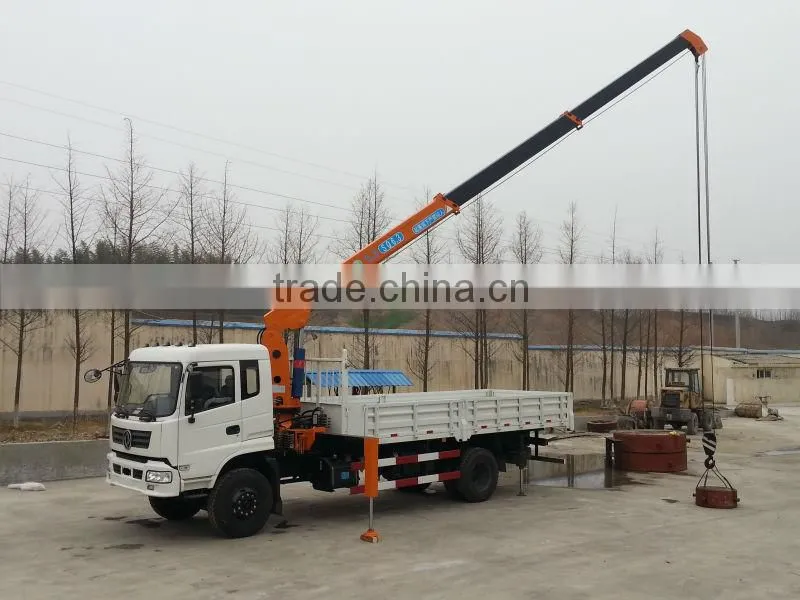 160 Kn.m at 2.5 m crane truck 6.3 ton truck mounted crane SQ6.3S3 high quality on sale truck crane