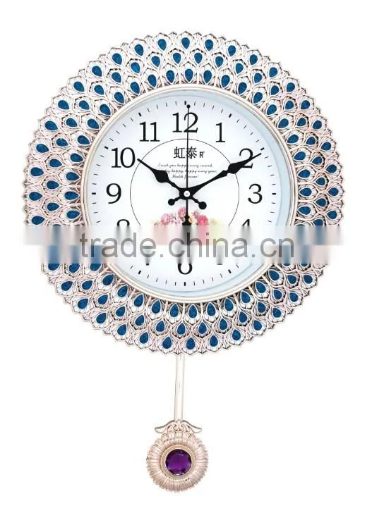 High quality rectangular shape diamond wall clock for home decor