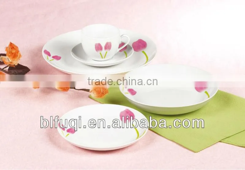 20/30pcs golden line dinner sets ceramic tableware