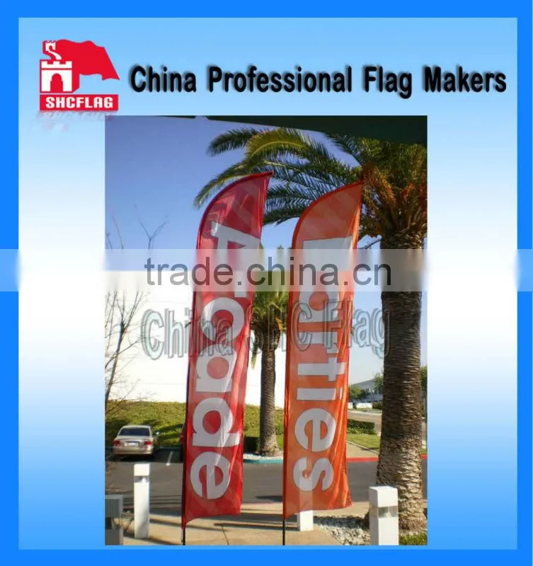 NO MOQ custom promotional cheap outdoor flags flexible pole