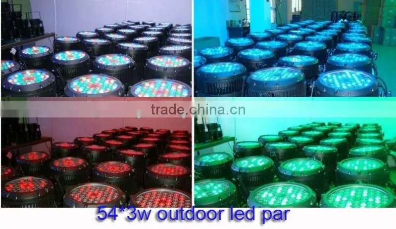 Best selling products dmx lighting outdoor light 54x3W rgbw led