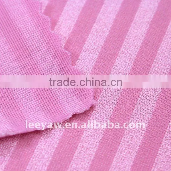 vertical stripe tricot fabric made of 79% nylon and 21% spandex