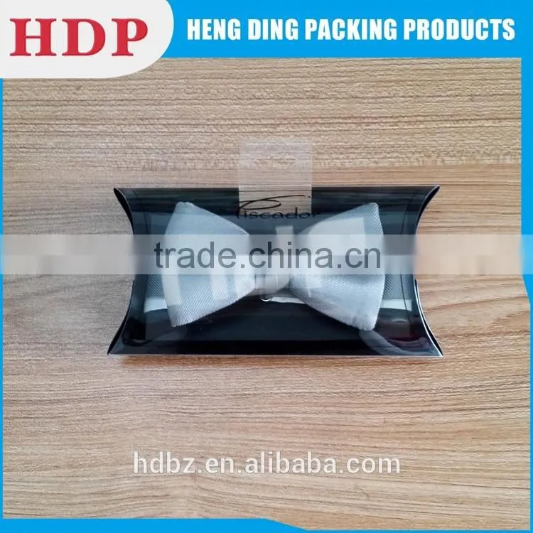 customizable folding clear plastic bowtie packaging box