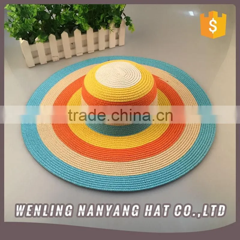 Fashion Summer Beach Hat Wide Large Brim Floppy Sun Hat Straw Cap