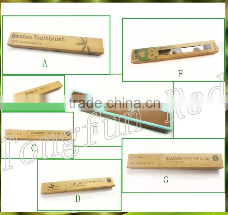 Private label eco 100% biodegradable design bamboo toothbrush