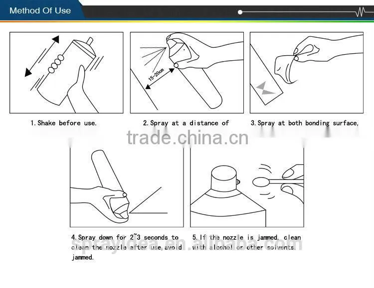 Non-toxic spray super glue from china distributor and manufacturer