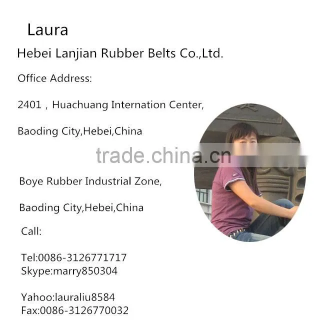 EP250/2 patterned conveyor belt for industrial transmission plant