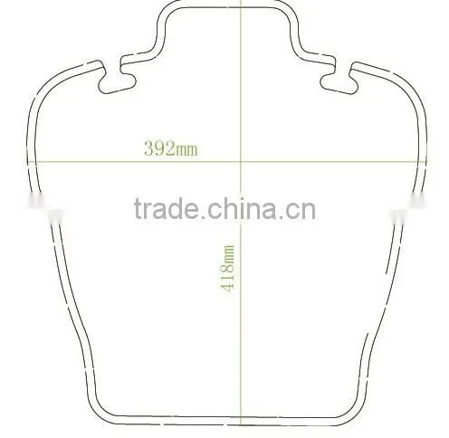 high quality plastic blister half body female mannequin with metal hook