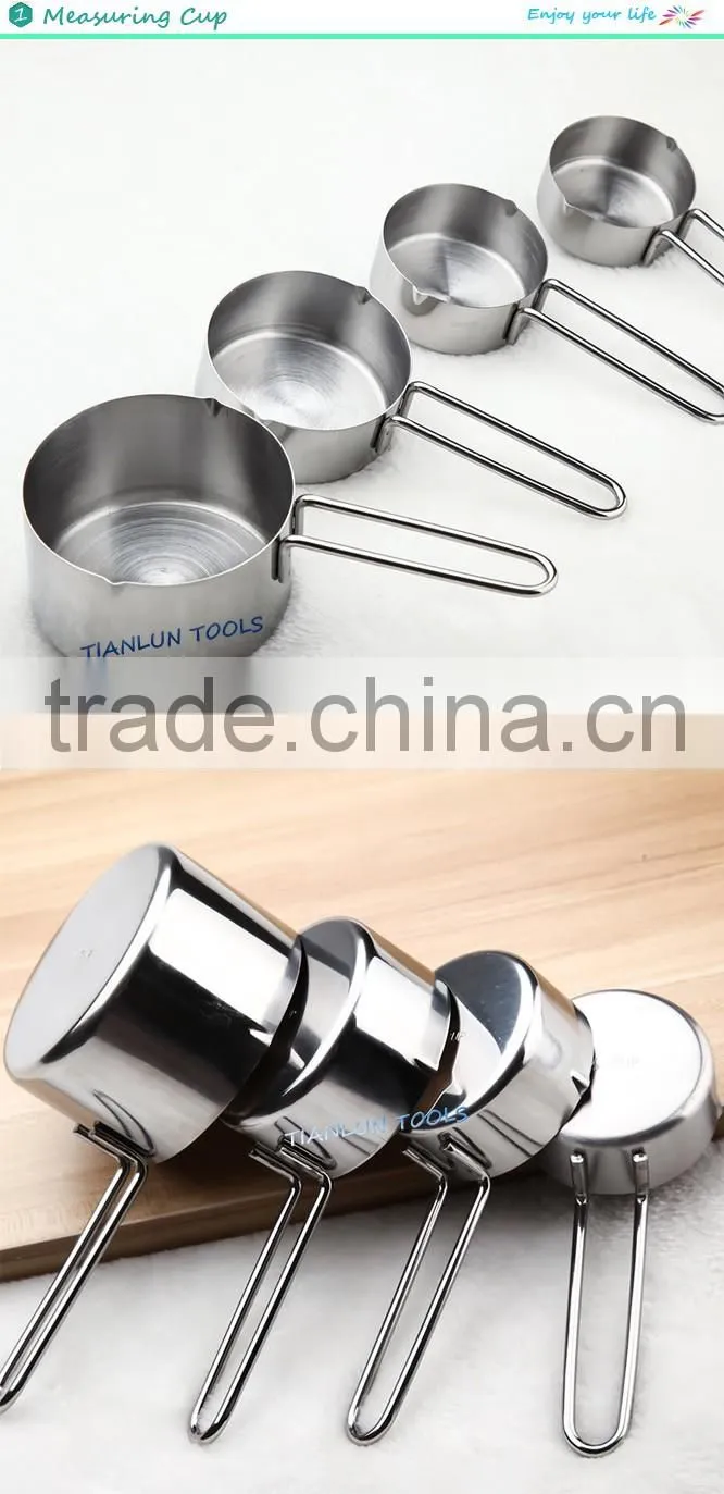 Stainless Steel Measuring Cup,Measuring Spoon Set for Dry and Liquid ,Stackable Measuring Cups/Spoons set for Cooking or Baking