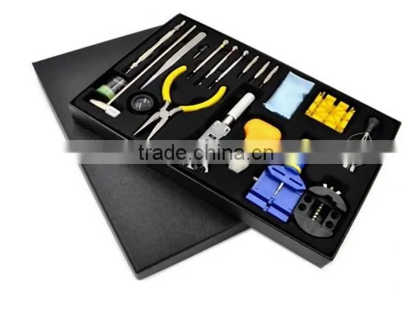 20 pcs Watch Horologe Repair Tool Kit Set With Opener Remover Wrench Screwdriver Watchband Link Pin Remover