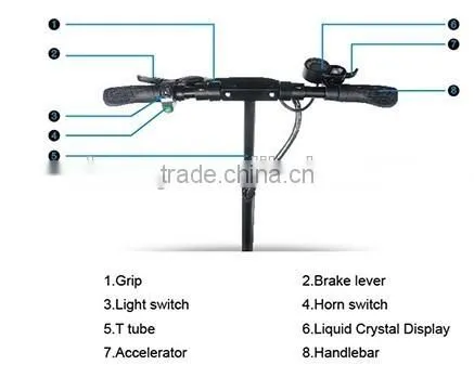 Lithium folding cheap stand up electric powered skateboard 1000w