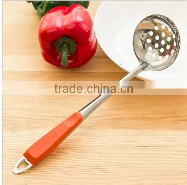 Hanging spoon Cooking Tools Stainless Steel Soup Spoons Wall Hanging Long Handle Ladle Kitchen Utensils Solid Server Spoon