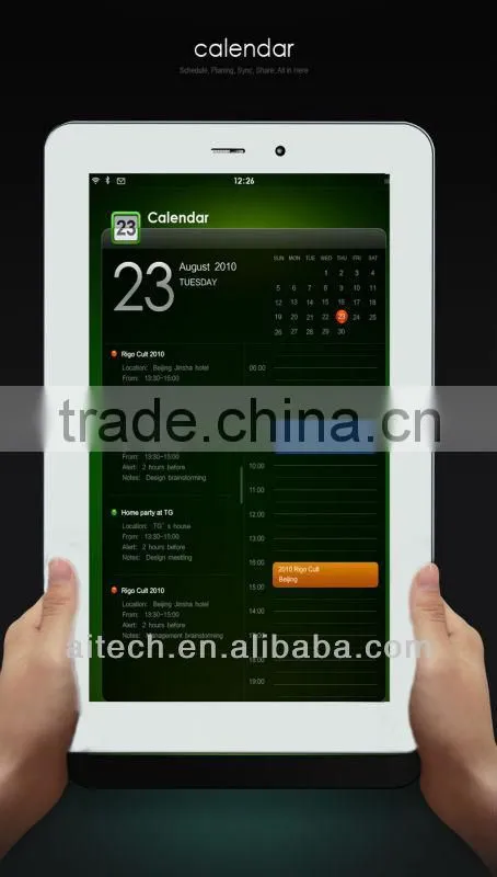 Qualcomm Dual core MSM8225(1GHz) Android tablet pc