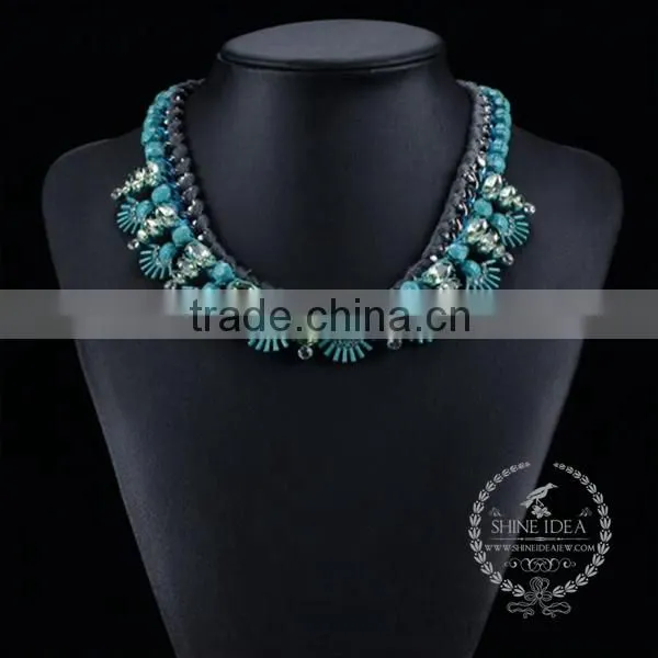 high quality vintage acrylic resin chunky statement necklace fashion women pendant necklace 6390075