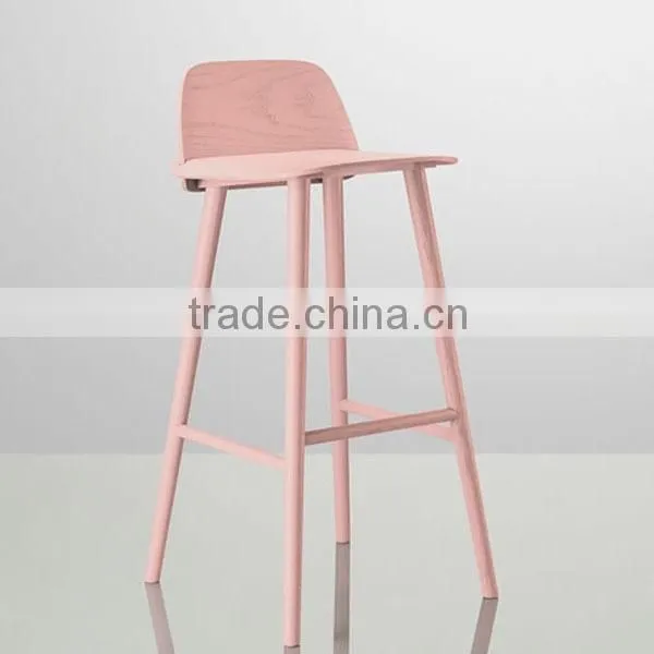 2016 coloful modern wooden stool used bar furniture