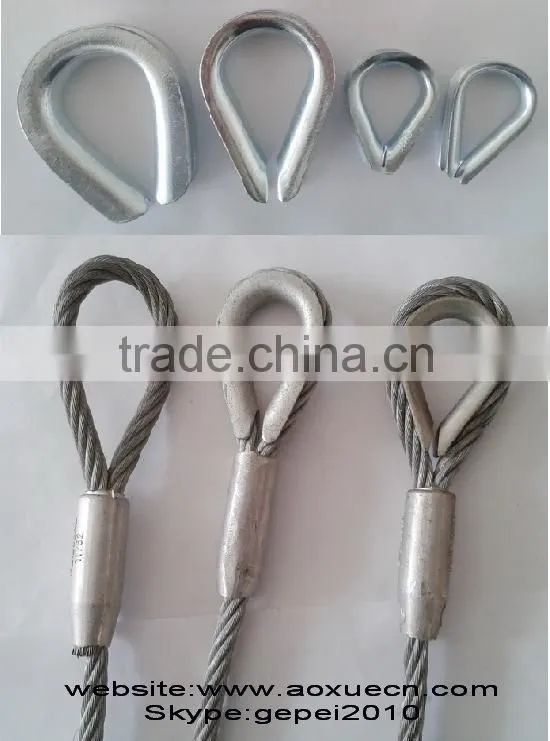 Lifting wire rope thimble, cable wire protected heart shape ring