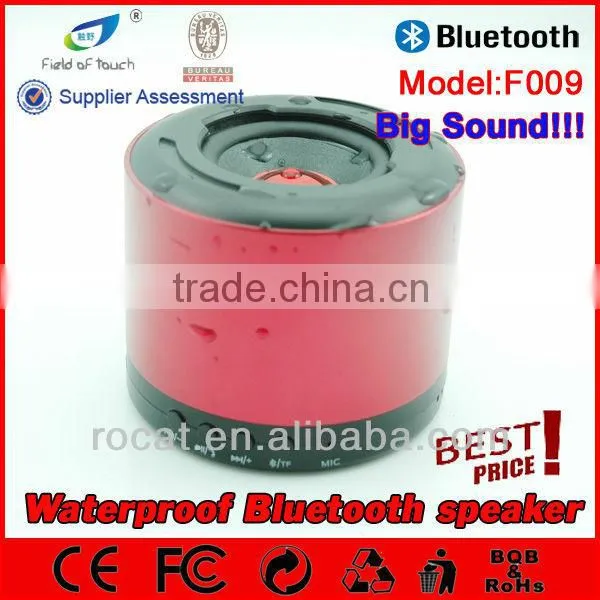 Model F009 Super bass Metal Mini Speaker Bluetooth with Strong Vibration TF Card FM Radio