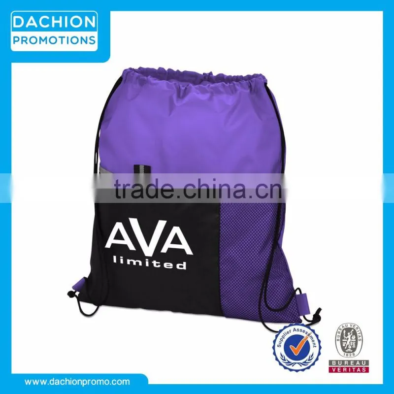 Logo Printed Farmer's Market Drawstring Mesh Bag