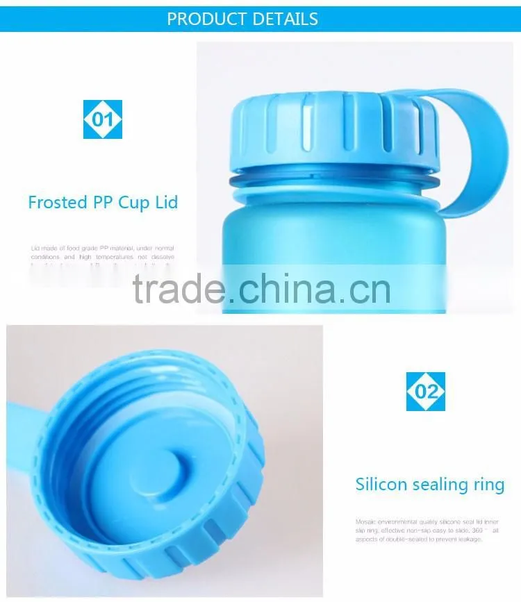 500ml Sports Plastic Fruit Water Bottle Shaker Logo Tea Cups