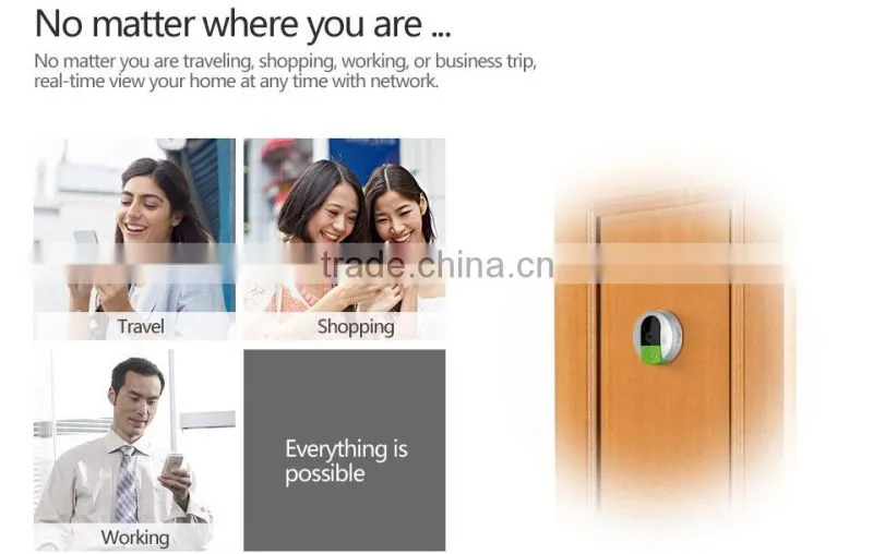 IOS Android pc wifi wireless doorbell camera pre-sale products unlcok wifi doorbell camera