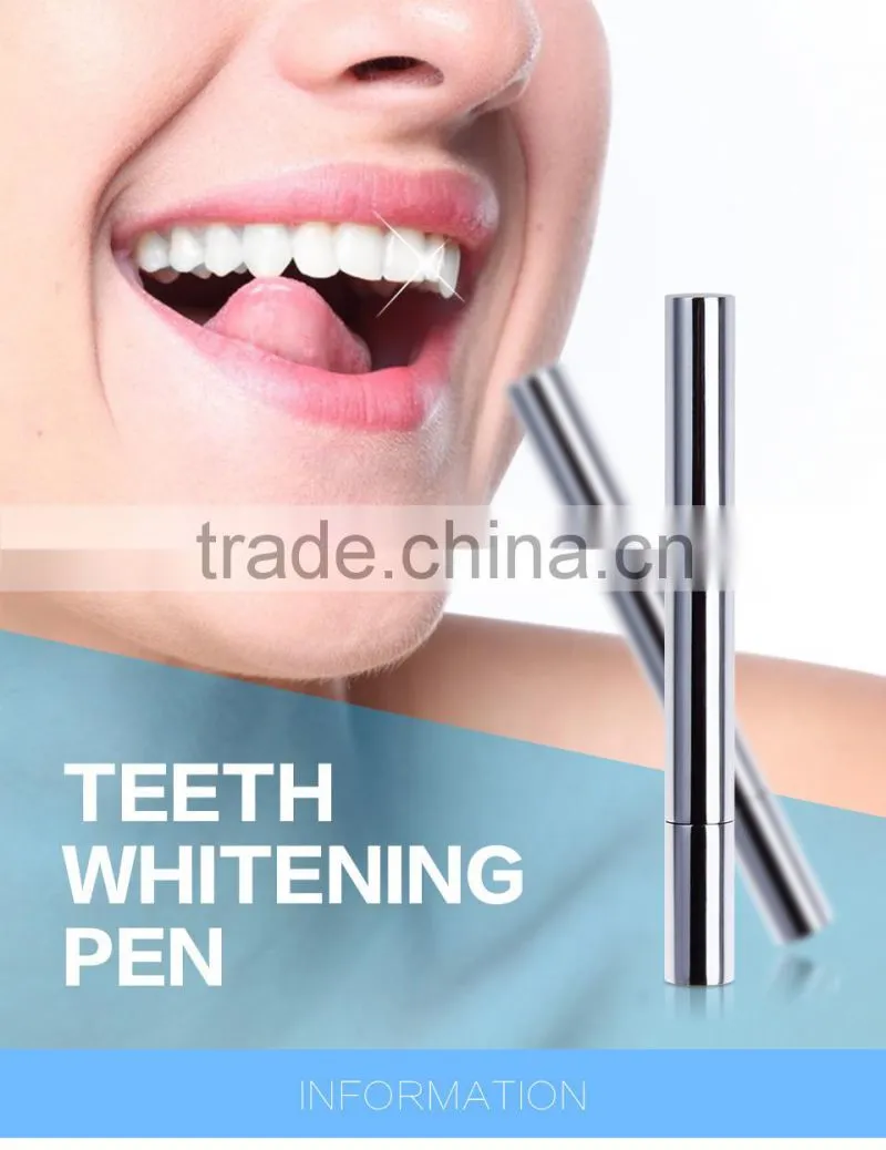 2016 Manufacturer Dental Teeth Whitening 2ml Sliver Gold Gel Pen Whitening Teeth gel pen
