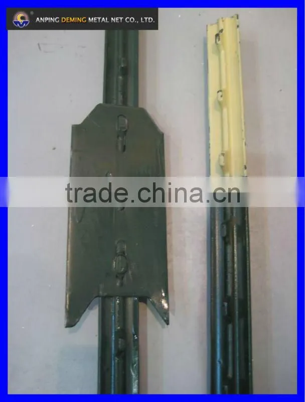 Low Price Good Quality Good Service America Popular Painted Green Studded T Picket Post