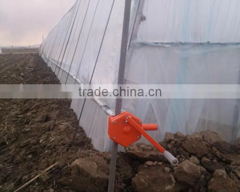 Greenhouse equipment manual hand winch film reeler for agriculture greenhouse