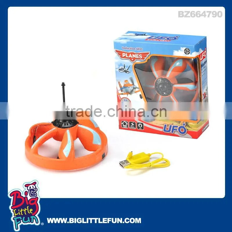 2 channel inductive remote control ufo flying saucer with light and USB