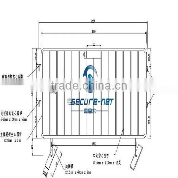 strong style reinforcing temporary railings removable fence supplier