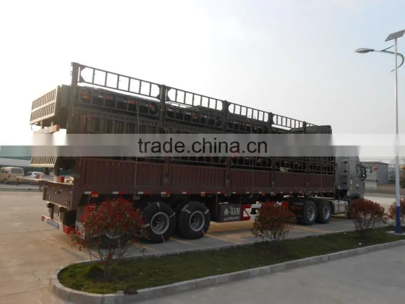 Sino truck Sitong tri-axle stake semi trailer truck trailer
