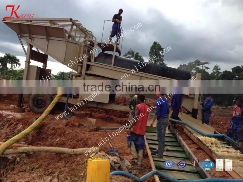 high capacity trommel scrubber machine, gold refining equipment, gold wash plant With Patent