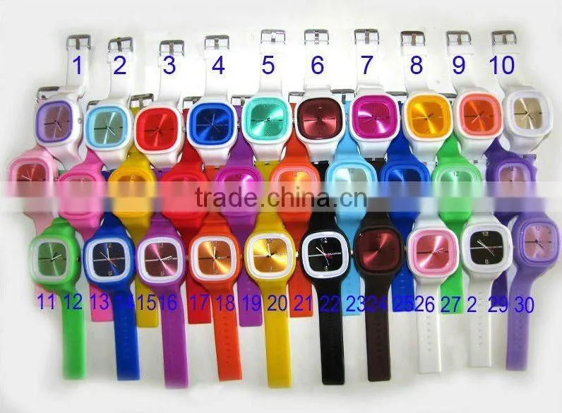 Top Quality Silicone Jelly Watch Japan Movement 3ATM waterproof with Customized logo acceptable CE/ROHS Passed